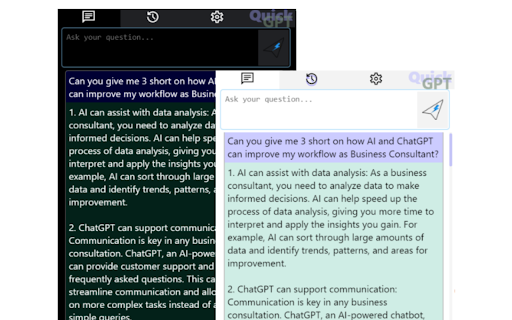 QuickGPT AI assistant :: QuickGPT AI Assistant for in-browser ChatGPT access and features