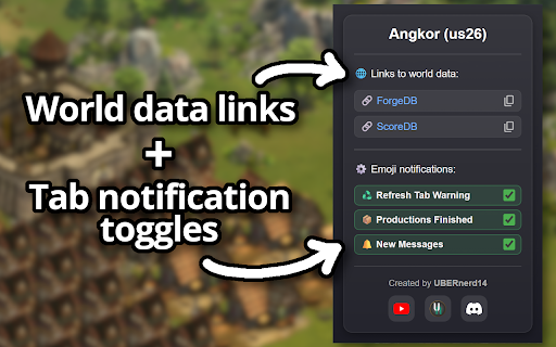 FoE Tab Tool :: Renames FOE tabs to their world names with some useful information at a glance, including finished productions and new messages!