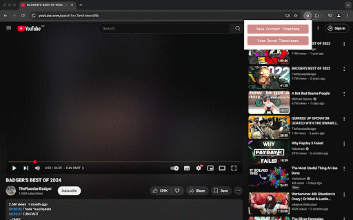 YouTube Timestamp Saver :: Save timestamps from YouTube videos.