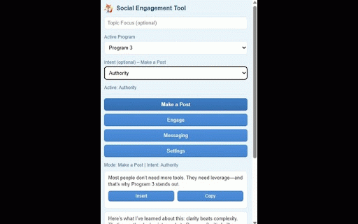 Social Engagement Tool (SET) :: Official tool of One Wise Link (OWL) — built by Dan G. Fox and the FOXtastic Ideas team for structured social media engagement.…