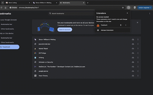 Feedmark :: An RSS reader built on the bookmark tree.