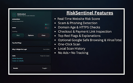 RiskSentinel :: RiskSentinel – real-time scam and risk detection for websites.