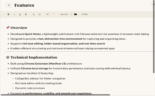 Quick Notes :: Beautiful, lightweight notes manager with folders, rich text, search and export