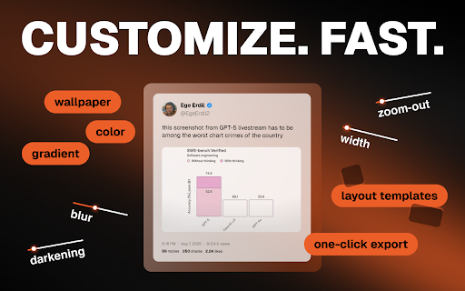 Twitter Screenshot :: Use Twitter Screenshot to convert tweet to image. Create a beautiful tweet screenshot, add gradient background