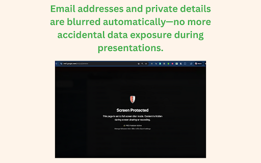 blurshield - Privacy Screen Recorder :: Auto-blur sensitive data during screen shares & recordings
