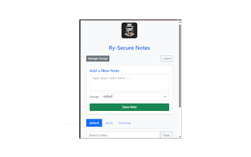 Ry-Secure Notes :: A simple secure note-taking extension with password protection