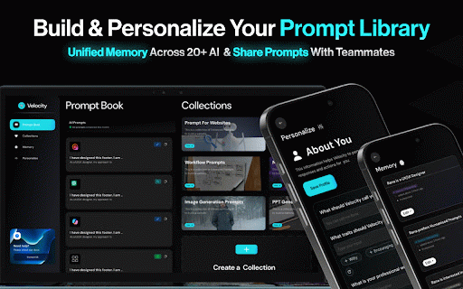 Velocity: The Prompt Co-Pilot :: AI Prompt Co-Pilot for LLMs – Optimize Prompts for Smarter, Faster Results Instantly!