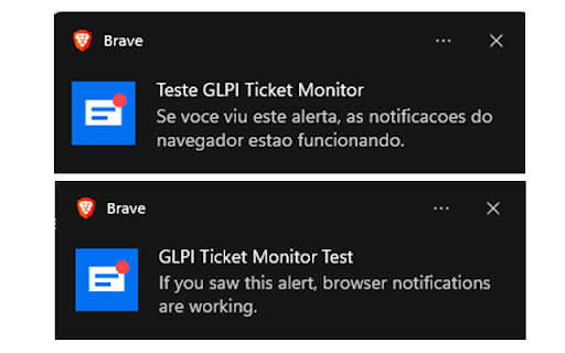 GLPI Ticket Monitor :: Monitora chamados GLPI atribuídos ao técnico configurado e exibe notificações.