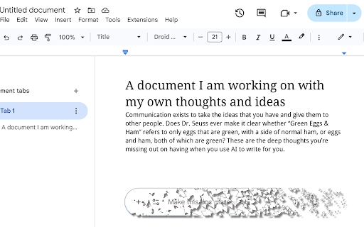 Hide Gemini and Google AI :: Hides AI-generated elements from Google properties, like search results, Google Drive, and more.