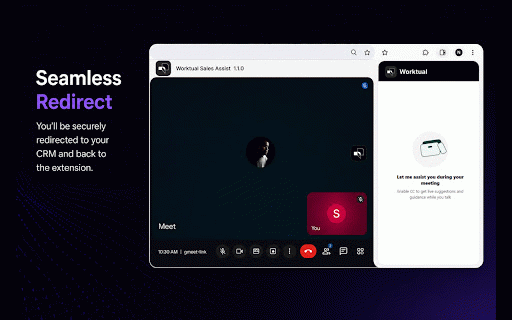 Worktual Sales Assist :: Real-time Google Meet caption capture with AI-powered sales suggestions for better conversations.