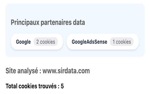 Cookies Scanner by Sirdata :: Analysez instantanément la conformité RGPD de n'importe quel site web ! Cookies Scanner by Sirdata effectue un audit des cookies