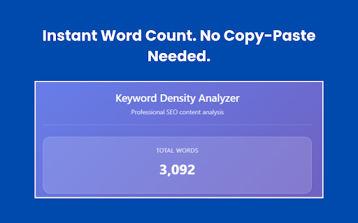Word Counter & Keyword Density Analyzer :: Instant word count & keyword density analysis for any webpage.