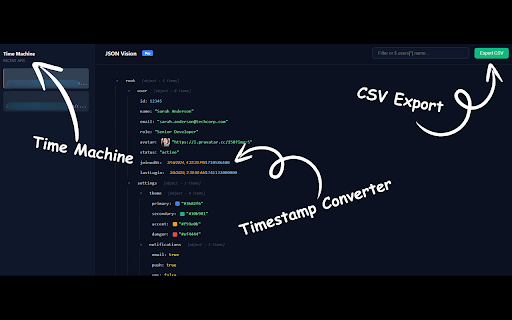 JSON Pretty Pro - JWT decoding,Time Machine,API diff tool,Tree View :: Prettify JSON color-coded tree views,validate,minify, JSONPath queries, JWT decoding, HATEOAS, Time Machine, API diff tool