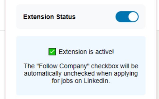 LinkedIn No Auto-Follow :: Automatically unchecks the 'Follow company' checkbox when applying for jobs on LinkedIn