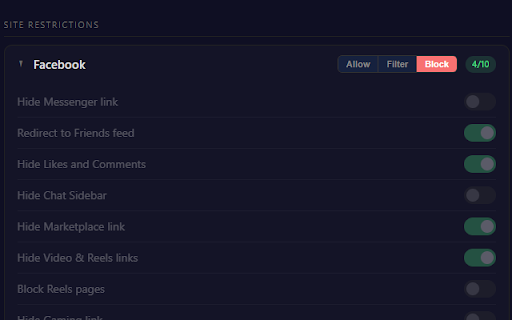Focus Tools :: Block distracting websites and hide addictive UI elements on social media.