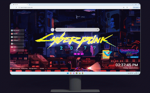 Cyberpunk 2077 Retro Live Wallpaper :: Cyberpunk 2077 retro pixel art cityscape with neon signs and futuristic motorcycle scene.