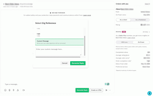 Fiverr Agent :: Generates replies for Fiverr inbox messages using Gemini API.