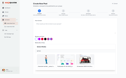 NinjaPoster - Auto Post to Facebook™ Groups Organically (AI-Powered) :: Save time daily with intelligent, organic posting that works while you do other things.
