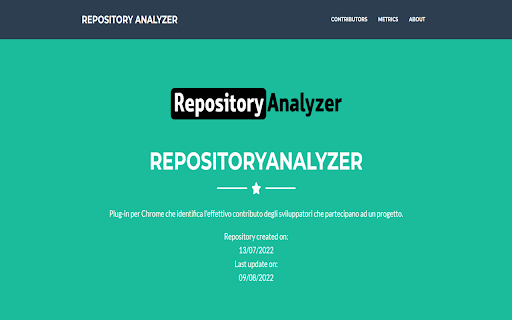 Repository Analyzer :: Repository Analyzer performs an analysis of the contribution made by each individual developer on any public Github repository.