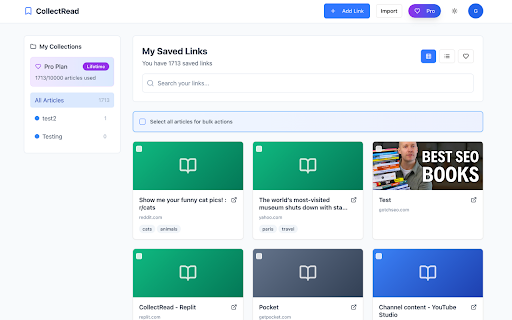 CollectRead - Save Articles Instantly :: Save articles to your CollectRead library with one click. The modern alternative to Pocket.