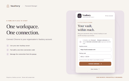 Vaultory Password Manager :: Browse, fill, and save personal or shared secrets securely with Vaultory.