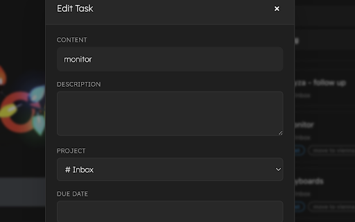 Todoist Custom Sidebar :: Native sidebar using Todoist API.