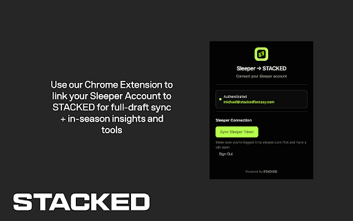 STACKED Connector :: Securely connect your Sleeper and Yahoo fantasy football accounts to STACKED for enhanced analytics and insights.