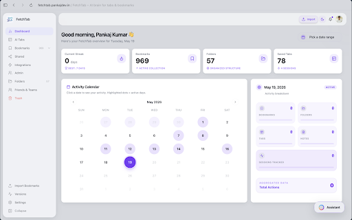 FetchTab - Al brain for tabs & bookmarks :: FetchTab is an AI-powered browser extension that helps you organize, find, and manage your tabs and bookmarks with ease.