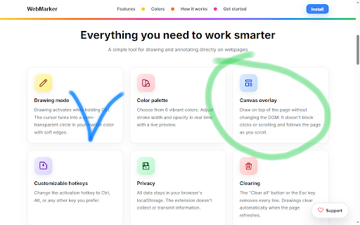 WebMarker – make notes on websites :: Highlight what matters and draw with a marker right in your browser — for free.