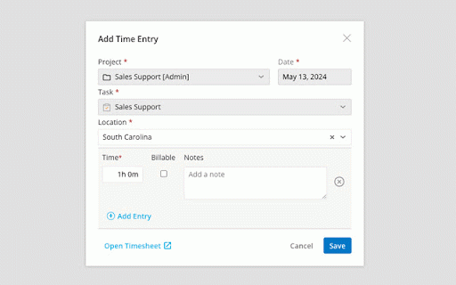 Mavenlink Location Selector :: Because you don't have time when you're logging time!