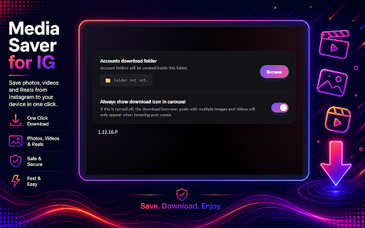 Media Saver for IG :: Save photos, videos and Reels from Instagram to your device in one click.