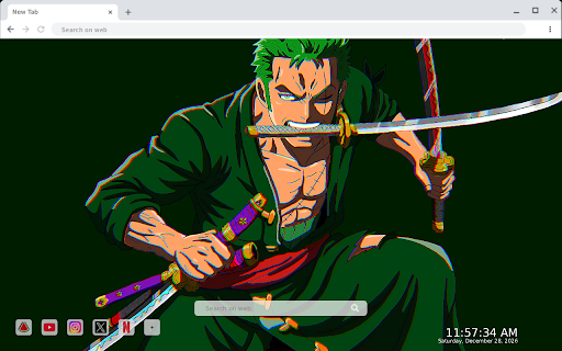 Roronoa Zoro One Piece Sword Master Live Wallpaper :: Transform your new tab with dynamic HD live wallpapers featuring Roronoa Zoro from One Piece, the ultimate sword master.