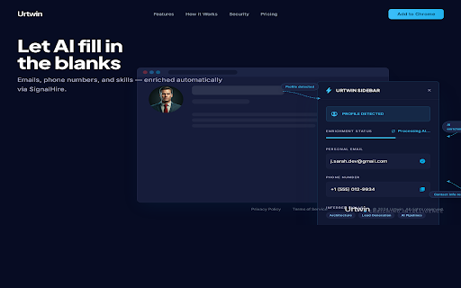 Urtwin :: AI assistant for Urtwin — AI agents, LinkedIn enrichment, and smart automation in your workspace.
