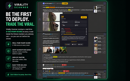 Virality Scanner :: Real-time tweet virality scoring for memecoin launches