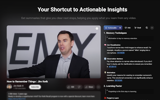 TLDW: AI-Powered YouTube Video Summarizer :: Dive deeper into any YouTube video with customized AI summaries and responses designed to align with your individual goals.