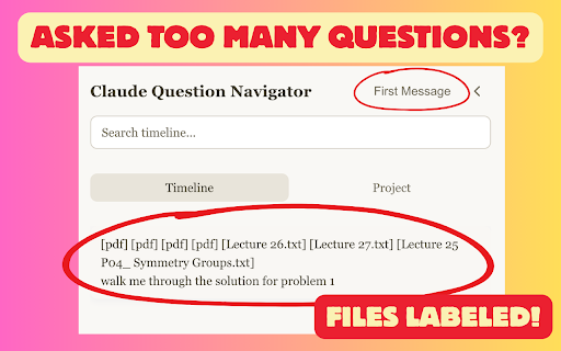 AI Chatbox Question Navigator (Claude + ChatGPT, more platforms coming) :: Improve learning experience when using ChatGPT and Claude with question navigation
