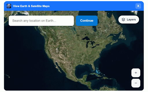 View Earth & Satellite Maps :: Shows an Earth and satellite maps widget on every page.
