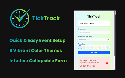 TickTrack :: Professional countdown timer for your goals and deadlines.