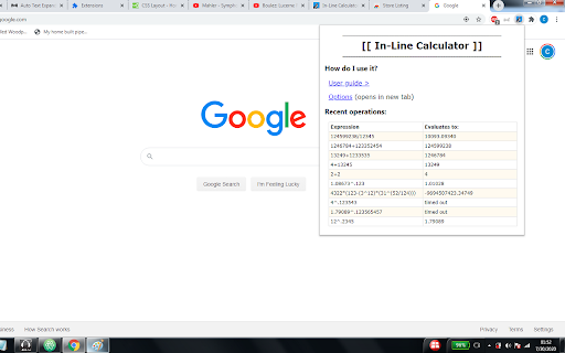 In-Line Calculator :: Evaluate simple mathematical expressions as you type!