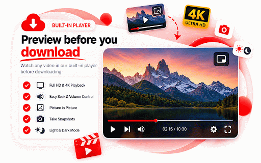 4KTube Media Downloader :: Find and save video and audio from pages you have the right to download. Plays and saves HTML5 media, HLS and DASH.