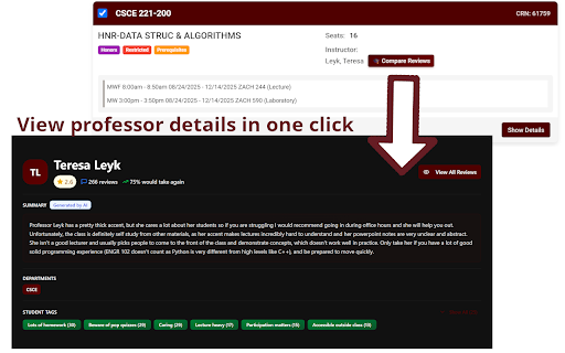 Aggie Schedule Builder Plus :: Enhances the Texas A&M course registration interface with a modern, user-friendly design