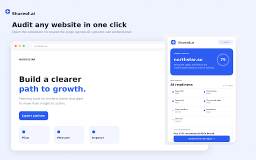 Shareof.ai – AI Visibility Checker :: Check any website's AI readiness and generate one free live AI visibility report.