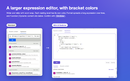 Power Automate UI Switcher :: Classic or modern Power Automate designer. In classic: a larger expression editor, action search and a list of all runs to filter.