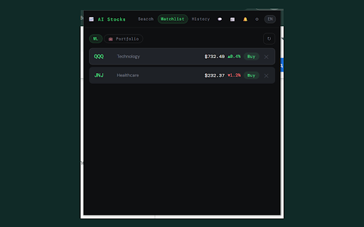 AI Stock Analyzer :: AI-powered stock & crypto analyzer. Real-time prices, charts, portfolio tracker, alerts. Free, no API keys needed.