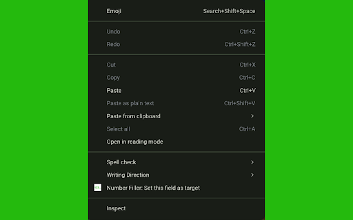 Number Filler :: Select an input field via the right-click context menu and fill it with a sequence of numbers.
