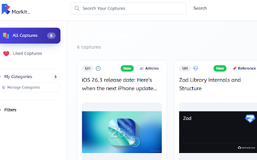 MarkIt - Universal Capture :: Capture any URL to your MarkIt workspace with one click