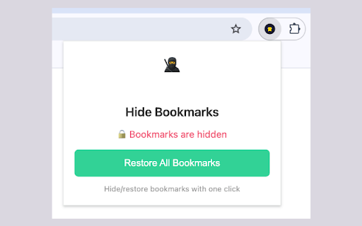 Hide Bookmarks :: Hide and restore all your bookmarks with a single click
