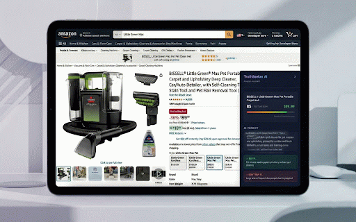 TruthSeeker: Amazon AI Assistant :: Analyze Amazon products with AI, summarize reviews, find better deals, and chat with an AI shopping assistant.