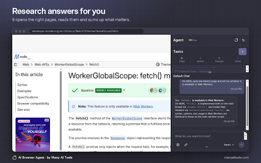 AI Browser agent :: AI-powered browser automation agent that can create, schedule, and execute tasks to automate web interactions and data extraction.