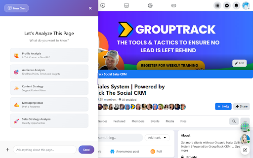 AI Social Sales Analyzer :: The AI Social Sales Analyzer extension is the ultimate social audience research tool